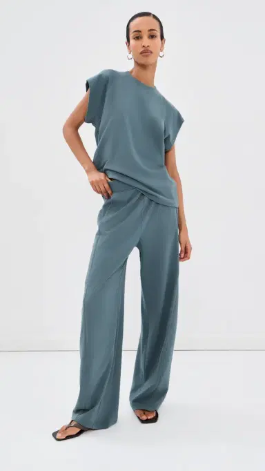 Tibi ightweight Winslow Sweatpants Blue Grey | Thumbnail 5