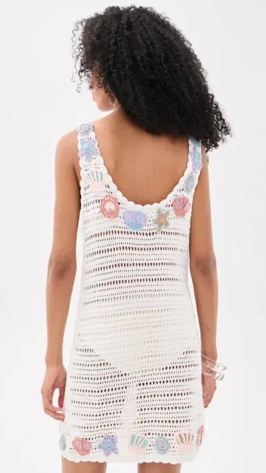 Show Me Your Mumu After Sun Coverup Mini Dress eashell Crochet | Thumbnail 3 Show Me Your Mumu After Sun Coverup Mini Dress eashell Crochet | Thumbnail 3