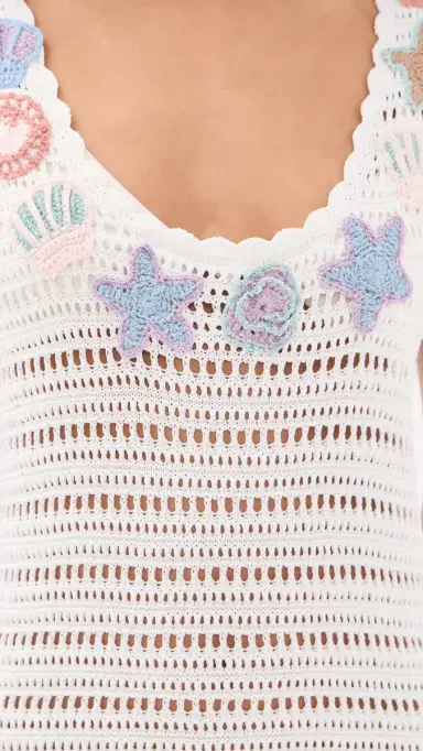 Show Me Your Mumu After Sun Coverup Mini Dress eashell Crochet | Thumbnail 6 Show Me Your Mumu After Sun Coverup Mini Dress eashell Crochet | Thumbnail 6