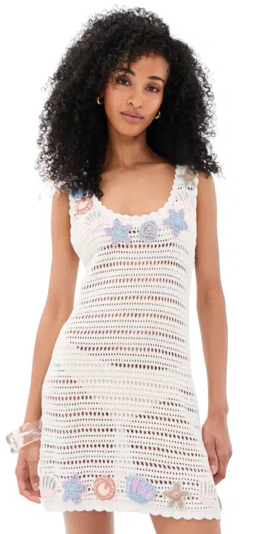 Show Me Your Mumu After Sun Coverup Mini Dress eashell Crochet | Thumbnail 1 Show Me Your Mumu After Sun Coverup Mini Dress eashell Crochet | Thumbnail 1