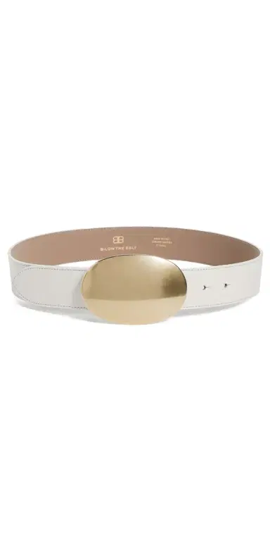 B-Low The Belt Myra Leather Belt Gesso/Brass L | Thumbnail 1