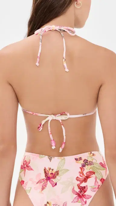 PatBo Orchid Bloom Triangle Bikini Top Rose M | Thumbnail 3 PatBo Orchid Bloom Triangle Bikini Top Rose M | Thumbnail 3