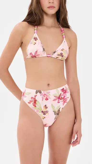 PatBo Orchid Bloom Triangle Bikini Top Rose M | Thumbnail 5 PatBo Orchid Bloom Triangle Bikini Top Rose M | Thumbnail 5