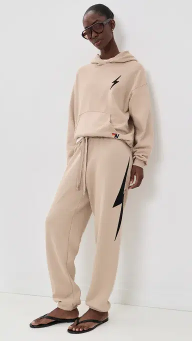 Aviator Nation Bolt Stitch Womens Sweatpants Sand | Thumbnail 5