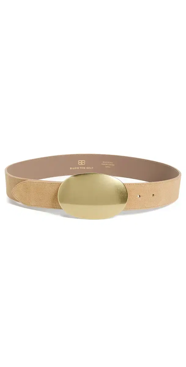 B-Low The Belt yra Suede Belt Light Camel Brass