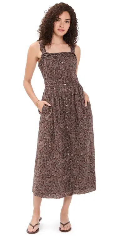 PAIGE Temecula Dress Dark Brown Multi 6 | Thumbnail 1 PAIGE Temecula Dress Dark Brown Multi 6 | Thumbnail 1