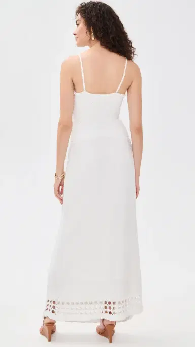 Farm Rio Palm Tree Knit Midi Dress Off-White L | Thumbnail 3