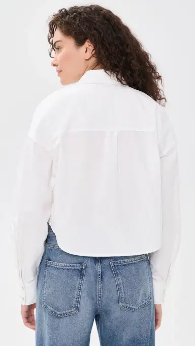 Favorite Daughter The Crop Ex-Boyfriend Shirt White | Thumbnail 3