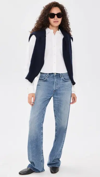 Favorite Daughter The Crop Ex-Boyfriend Shirt White | Thumbnail 5