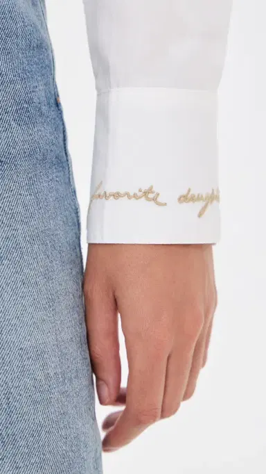 Favorite Daughter The Crop Ex-Boyfriend Shirt White | Thumbnail 6