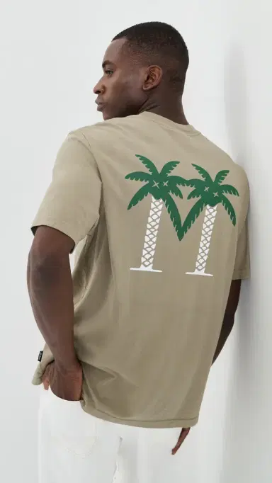 Malbon Bermuda Palms Tee Taupe M | Thumbnail 2