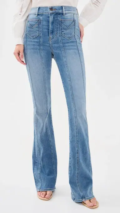 Veronica Beard Jean Beverly High Rise Skinny Flare Jeans Sneak Peek | Thumbnail 2