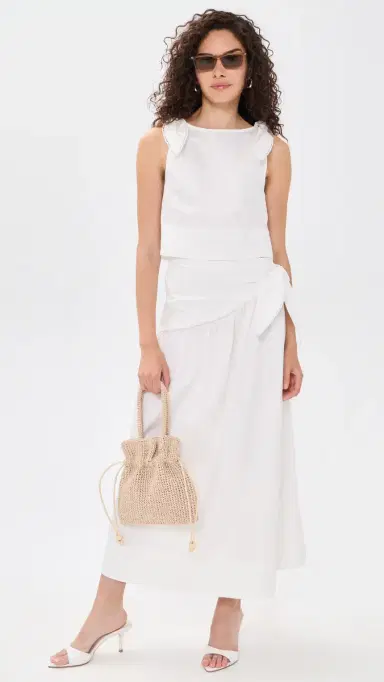 ROAME. Dixie Tie Skirt White L | Thumbnail 5 ROAME. Dixie Tie Skirt White L | Thumbnail 5