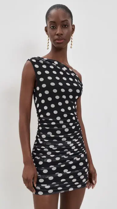 AFRM Chaska Dress Antique Noir Dot | Thumbnail 2