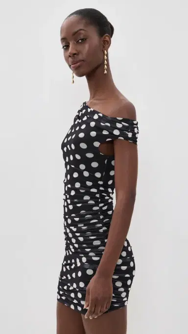 AFRM Chaska Dress Antique Noir Dot | Thumbnail 4