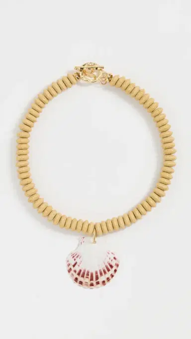 Logan Tay Carolina Yellow Shell Necklace Yellow One Size | Thumbnail 2