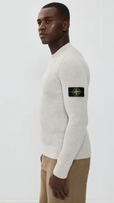 Stone Island Rib Crew Neck Sweater and Melange | Thumbnail 4