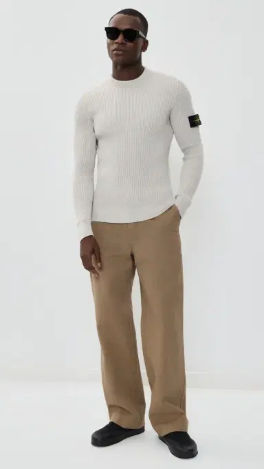 Stone Island Rib Crew Neck Sweater and Melange | Thumbnail 5
