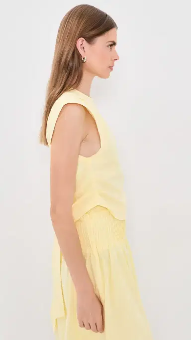 SIR. SIR. Rochelle Tie Back Top Pale Yellow 1 | Thumbnail 4