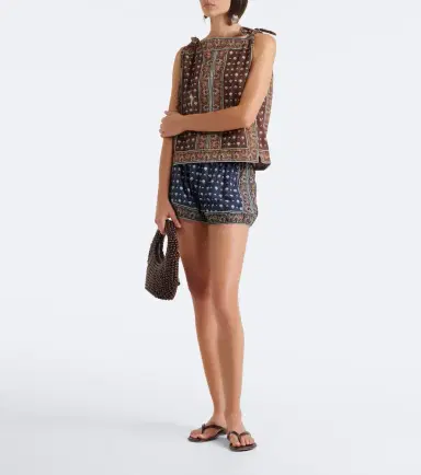 DÔEN Dôen Amalia printed cotton voile top | Thumbnail 2