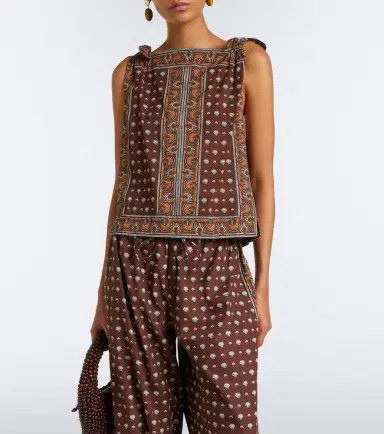 DÔEN Dôen Amalia printed cotton voile top | Thumbnail 5