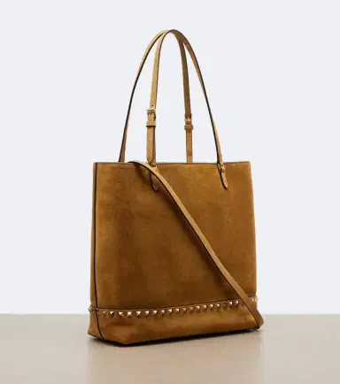 Valentino Garavani Rockstud Medium suede tote bag | Thumbnail 4 Valentino Garavani Rockstud Medium suede tote bag | Thumbnail 4