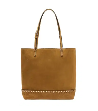 Valentino Garavani Rockstud Medium suede tote bag | Thumbnail 1 Valentino Garavani Rockstud Medium suede tote bag | Thumbnail 1