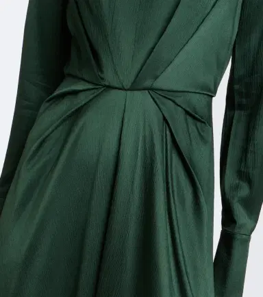 Erdem Floral-appliqué satin seersucker midi dress | Thumbnail 2