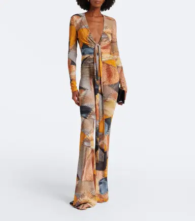 Roberto Cavalli Trompe l'ail flared jumpsuit | Thumbnail 2 Roberto Cavalli Trompe l'ail flared jumpsuit | Thumbnail 2