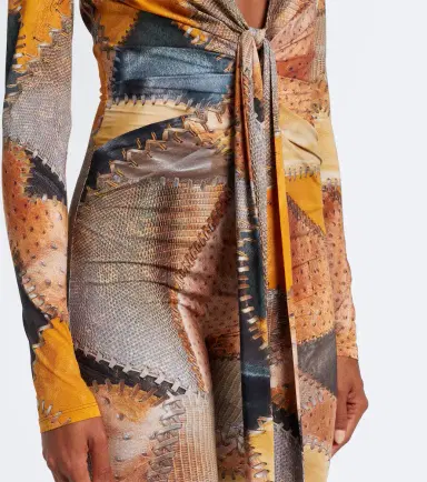 Roberto Cavalli Trompe l'ail flared jumpsuit | Thumbnail 4 Roberto Cavalli Trompe l'ail flared jumpsuit | Thumbnail 4