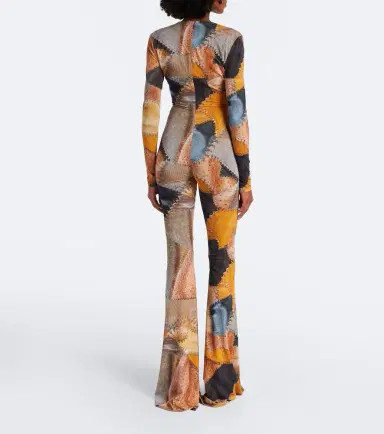 Roberto Cavalli Trompe l'ail flared jumpsuit | Thumbnail 5 Roberto Cavalli Trompe l'ail flared jumpsuit | Thumbnail 5