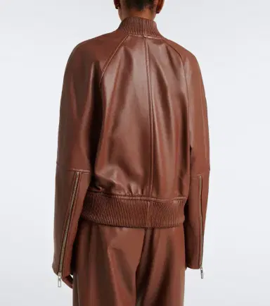 Sportmax Leather bomber jacket | Thumbnail 3 Sportmax Leather bomber jacket | Thumbnail 3