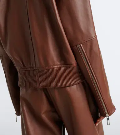 Sportmax Leather bomber jacket | Thumbnail 5 Sportmax Leather bomber jacket | Thumbnail 5