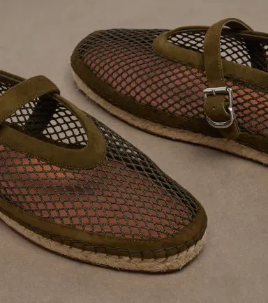Alaïa Alaïa Suede-trimmed fishnet espadrilles | Thumbnail 2 Alaïa Alaïa Suede-trimmed fishnet espadrilles | Thumbnail 2