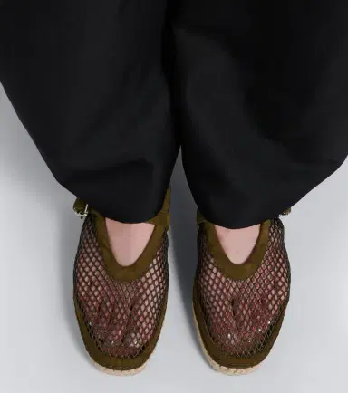 Alaïa Alaïa Suede-trimmed fishnet espadrilles | Thumbnail 5 Alaïa Alaïa Suede-trimmed fishnet espadrilles | Thumbnail 5