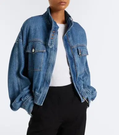 Sportmax Denim bomber jacket | Thumbnail 4 Sportmax Denim bomber jacket | Thumbnail 4