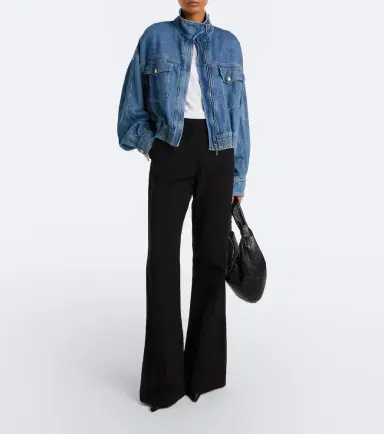 Sportmax Denim bomber jacket | Thumbnail 5 Sportmax Denim bomber jacket | Thumbnail 5