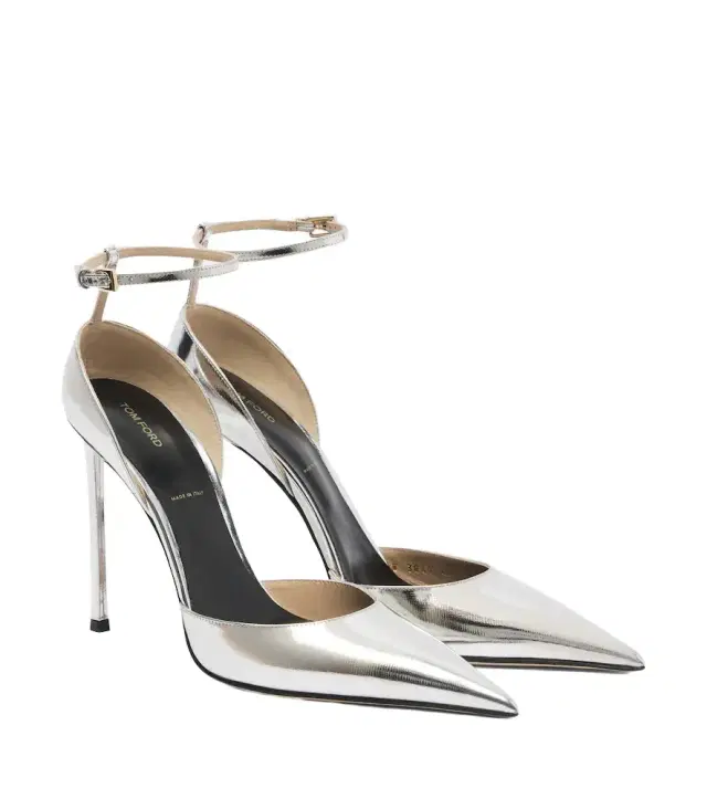 Tom Ford Metallic leather pumps