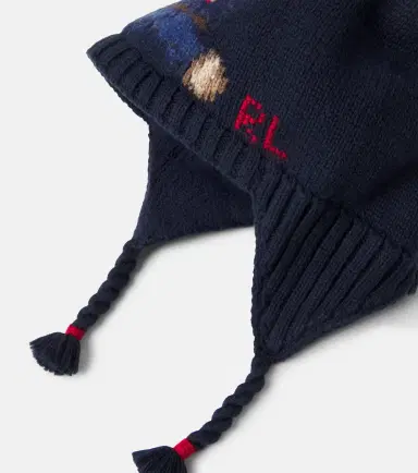 POLO RALPH LAUREN KIDS Baby Polo Bear intarsia cotton beanie | Thumbnail 2