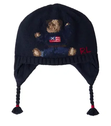 POLO RALPH LAUREN KIDS Baby Polo Bear intarsia cotton beanie | Thumbnail 1