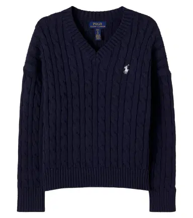 POLO RALPH LAUREN KIDS Cable-knit cotton sweater | Thumbnail 1