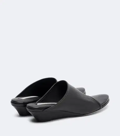 CHRISTEN Stretch leather wedge mules | Thumbnail 3