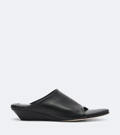 CHRISTEN Stretch leather wedge mules | Thumbnail 4