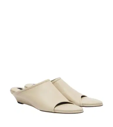 CHRISTEN Stretch leather wedge mules | Thumbnail 1 CHRISTEN Stretch leather wedge mules | Thumbnail 1