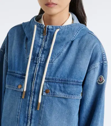 Moncler Ecrevisse layered denim down jacket | Thumbnail 2 Moncler Ecrevisse layered denim down jacket | Thumbnail 2