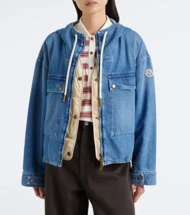 Moncler Ecrevisse layered denim down jacket | Thumbnail 7 Moncler Ecrevisse layered denim down jacket | Thumbnail 7