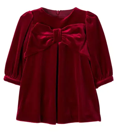 Patachou Bow-detail velvet dress | Thumbnail 1
