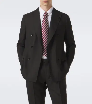 Lardini Checked double-breasted virgin wool suit | Thumbnail 5