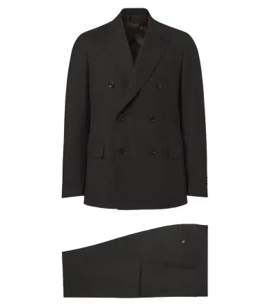 Lardini Checked double-breasted virgin wool suit | Thumbnail 1