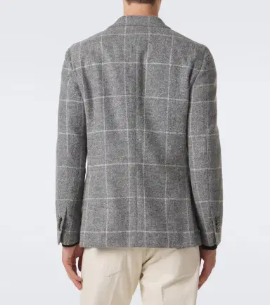 Lardini Checked alpaca and wool-blend blazer | Thumbnail 5 Lardini Checked alpaca and wool-blend blazer | Thumbnail 5
